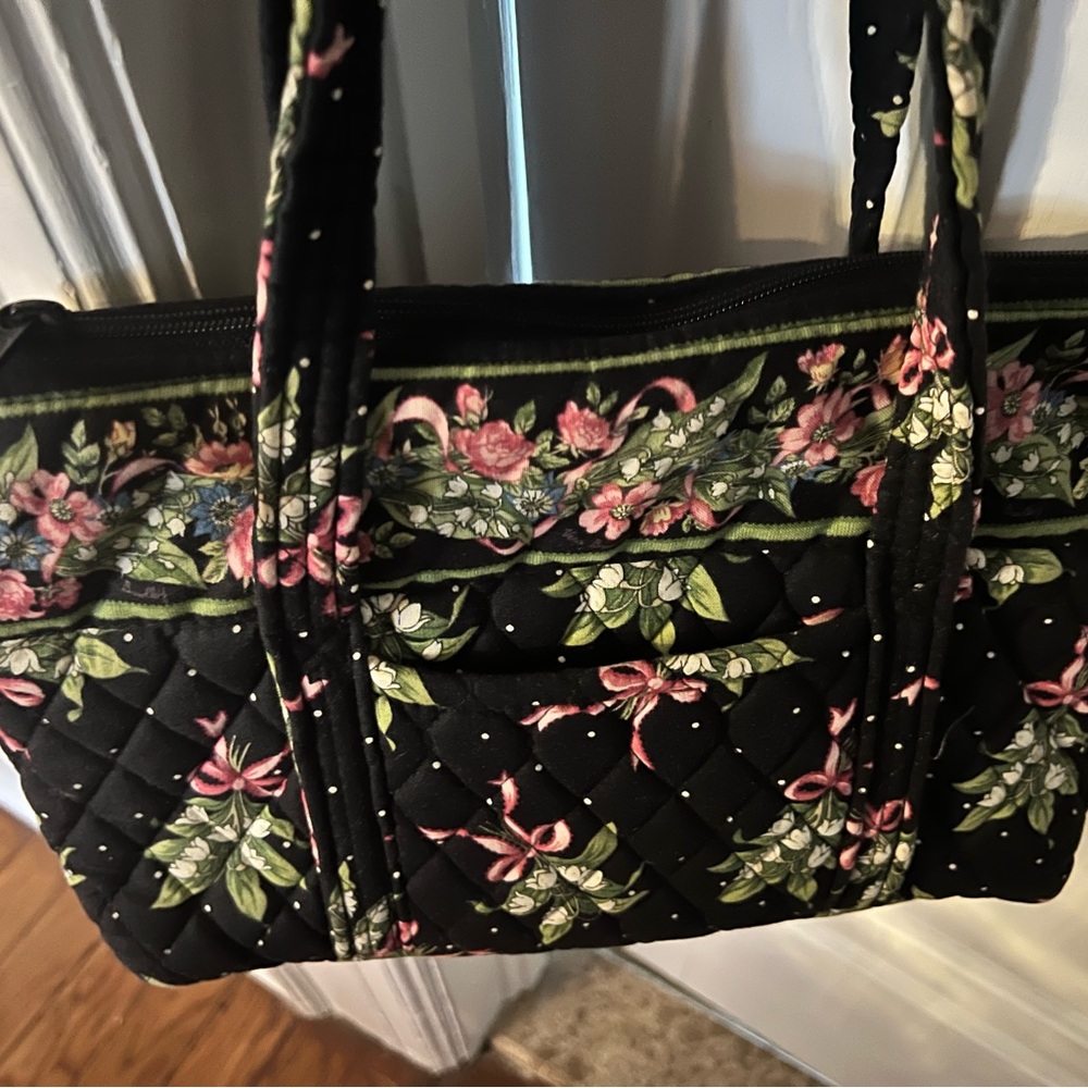 Vera Bradley Black Floral Shoulder Bag